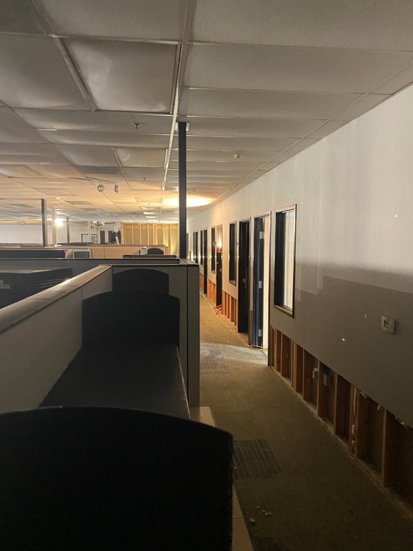 Industrial drying equipment set up for water damage mitigation in Fresno